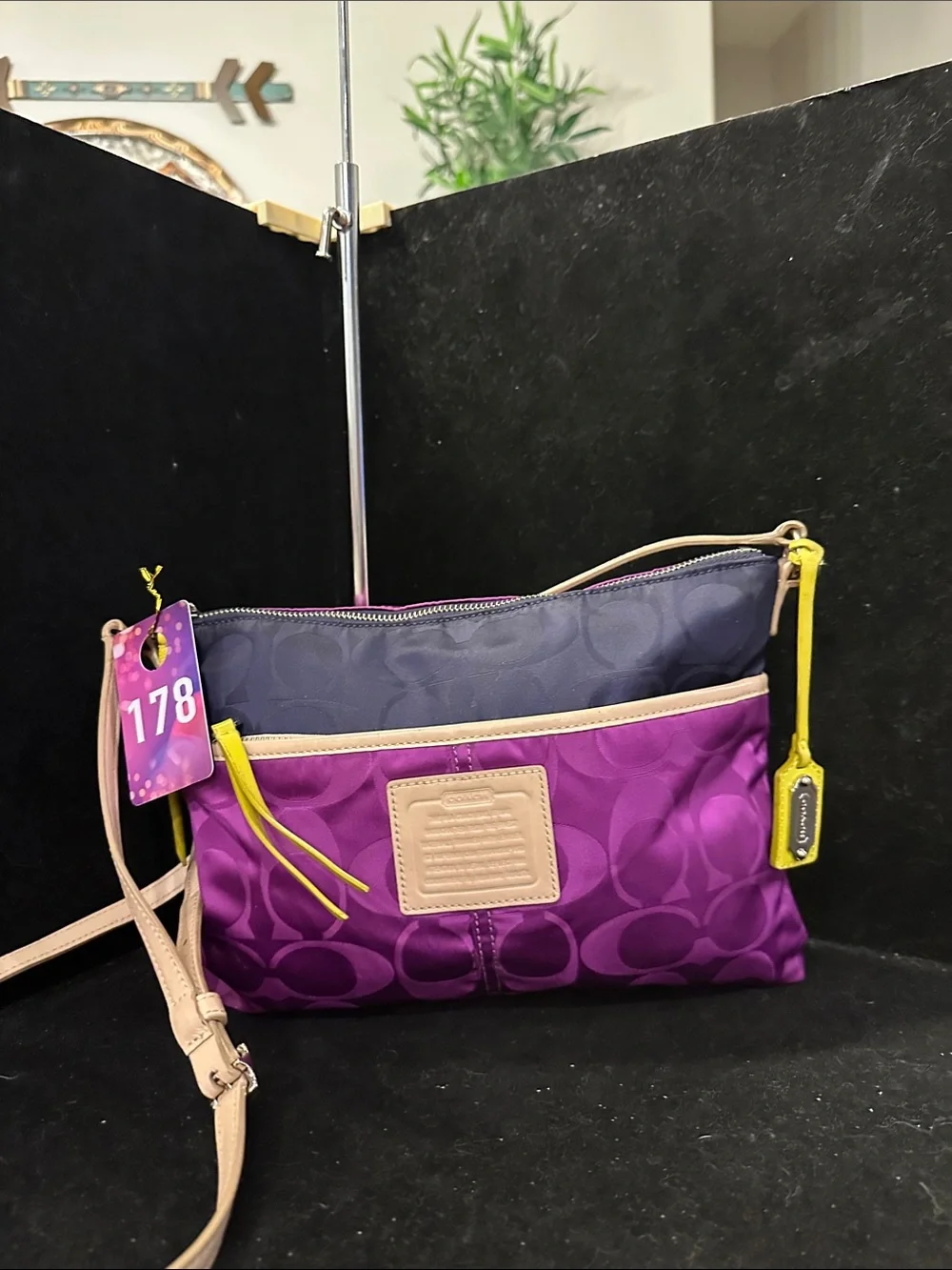 Coach #178 Legacy Weekend Colorblock Signature Nylon Hippie Crossbody